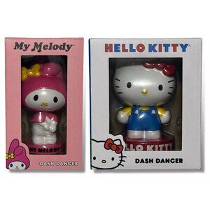 Sanrio Official Hello Kitty, My Melody Dash Dancers ~5" Dashboard Bobblehead NEW